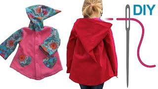 Jacke nähen für Anfänger – DIY Jacke mit Kapuze quotLINAquot [upl. by Jola729]