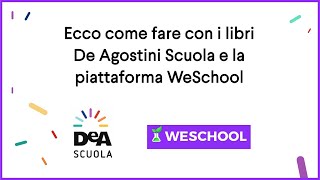 Didattica a distanza con WeSchool [upl. by Nommad]