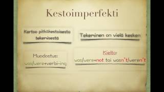 Englanti kestoimperfekti  The Past Continuous [upl. by Sterne]