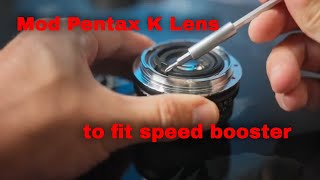 Pentax KMount Lenses Removing Auto Aperture  Quick Guide photography camera [upl. by Nivar]