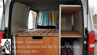 Camper Van Conversion My Sons Mercedes Vito Build Start to finish RND Diaries 011 [upl. by Alidis299]