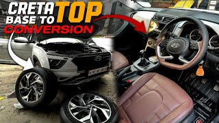 New Creta 2023 Creta Base Model Converted Into Top Model 🧠 💯  Hyundai Creta 2023  Creta Modified [upl. by Anohs957]