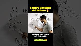 Kolbes Reaction Concept In 1 Minute 🔥😇  Class 12th  CUET  JEE  NEET 2025 shorts jeemain [upl. by Ettolrahs914]