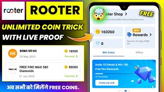 Rooter App Se Coin Kaise Kamaye  Rooter App Se Paise Kaise Kamaye  Rooter App Coin Trick 2023 [upl. by Gorrian]