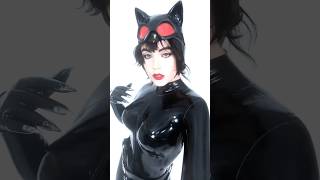 Catwoman transformation 🐈‍⬛🫣 shorts halloween cosplay makeuptransformation beforeandafter [upl. by Aceissej]