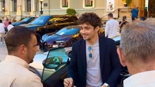 🏎️CHARLES LECLERC 🎾STEFANOS TSITSIPAS  MONACO SUMMER NIGHTLIFE 1172024monaco supercars [upl. by Edd]