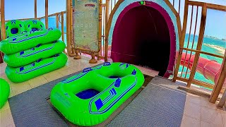 Amazing Water Coaster Slide at Meryal Waterpark Qatar [upl. by Tab]