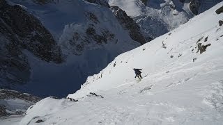 Brèche Puiseux Epaule et quotPan de Rideauquot du Mont Mallet Chamonix montblanc massif  10359 [upl. by Enawd]