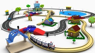 Ambulance Cartoon Toy Train  Toy Factory Choo Choo train Train Cartoon Cartoon [upl. by Llen]