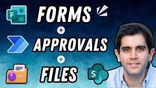 Save Microsoft Forms Data and File Uploads to SharePoint After Approvals via Power Automate [upl. by Kwang]