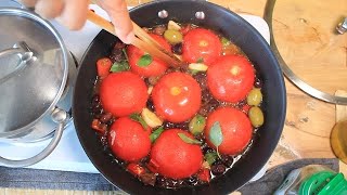 POMODORI RINFORZATI SALVACENA PIATTO UNICO Hai pomodori  ricetta POMODORI in UNA SOLA PADELLA [upl. by Ekusuy]