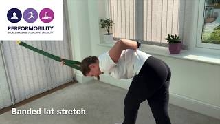 Banded Lat Stretch  PERFORMOBILITY [upl. by Aihsat945]