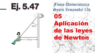 Aplicación de las leyes de Newton  E547 Física Universitaria Sears Zemansky 13a [upl. by Feetal]