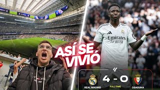 🔥 REAL MADRID 40 OSASUNA 🔥 Así se vivió en el BERNABÉU 9 noviembre 2024 HAT TRICK VINICIUS JR [upl. by Yrokcaz807]