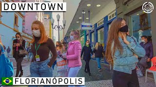 🇧🇷 Downtown Florianópolis  Santa Catarina Brazil 【4K】 [upl. by Yenettirb]