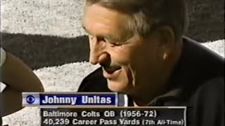 Johnny Unitas Sideline Ravens Interview 2000 [upl. by Caitrin304]