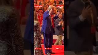 donaldtrump does the YMCADANCE while melaniatrump looks on 80smusic dance trumpdance [upl. by Gitel]