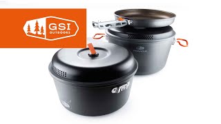 GSI Outdoors  Pinnacle Base Camper Large  Nesting Cook Set [upl. by Lebatsirc]