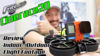 Flywoo Cinerace20 HD Review amp Indoor  Outdoor Flights [upl. by Rabush920]