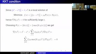 Lecture 38  Optimality Conditions and Algorithms in Nonlinear Optimization [upl. by Attevaj]