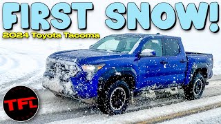 The New 2024 Toyota Tacoma Is a Real EyeOpener In The Snow AND Mud [upl. by Doloritas]