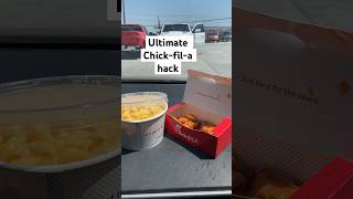 trying viral chickfila hack  chicken nuggets with mac amp cheese [upl. by Kenton]