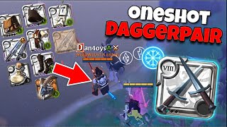 82 Oneshot DAGGERPAIR  Solo Gank  Albion Online PvP [upl. by Gipps]