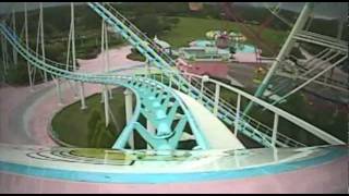 Jet Coaster Super Dolphin Roller Coaster Front Seat POV Onride Uminonakamichi Japan [upl. by Kenrick]