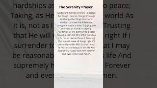 The Serenity Prayer  Full serenity prayer  God grant me the serenity shorts [upl. by Peta]