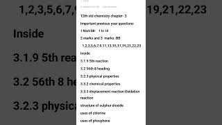 12th standard chemistry chapter 3 important previous year questions [upl. by Montanez946]