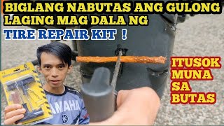 HOW TO USE TIRE REPAIR KIT IN TUBELESS TIRE [upl. by Ydnys]