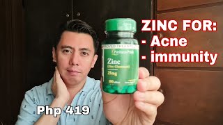 PURITANS PRIDE ZINC GLUCONATE FOR ACNE PIMPLES ACNE SCARS amp HEALTH IMMUNITY  REAL TALK REVIEW [upl. by Llenrep]