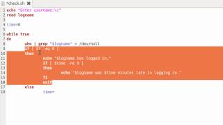 Shell Scripting Tutorial56 Know when users log in Part One [upl. by Eelarat594]