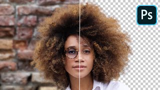 CUT OUT Hair FAST and EASY Compositing Tips in Adobe Photoshop 2020 [upl. by Hedaza]