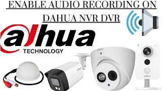 How to Enable Audio Mic Camera on Dahua DVRNVRXVR Built in Mic HDCVI 40 UrduHindi 2022 [upl. by Samara]