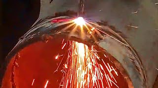 How to Cut 10inch Galvanized Pipe Using Semiautomatic cuttingmachine tools trending video ASMR [upl. by Ariela]