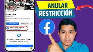 Como Desactivar y Anular Restricción de mi perfil en Facebook [upl. by Ailam489]