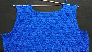 Gents Full Sweater Knitting Part3  Round Neck Cutting  Natural Style Hindi [upl. by Atel875]