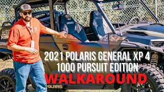 FIRST LOOK 2021 POLARIS GENERAL XP 4 1000 PURSUIT EDITION [upl. by Sindee882]