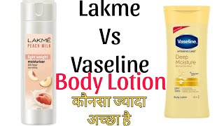 BEST BODY LOTION  VASELINE BODY LOTION  LAKME PEACH MILK BODY LOTION skincare skincareroutine [upl. by Ennagrom760]