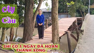 TRANG CÙNG CÁC CHÚ TỪ THIỆN BẮT  CẦU VÁN TẠM CHO BÀ CON ĐI LẠI TRƯỚC KHI XÂY CẦU KÊNH 8  TMT [upl. by Eustatius]