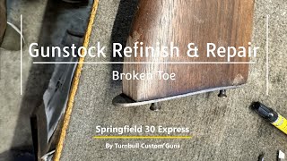 Rifle Stock Repair and Refinish With Turnbull Custom Guns [upl. by Loutitia]