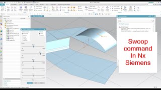 swoop command to dynamically create shape edit smooth Bsurfaces predictable shape Nx Siemens [upl. by Llesram165]