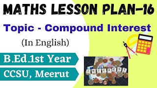 Maths Lesson Plan16  in English  BEd 1st Year  ccsu [upl. by Pacifa]