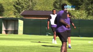 CITY IN AUSTRIA 19 Training Day 8  Ice baths free kick practice amp Zabaleta scoring  HD [upl. by Euqinitram]