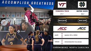 1 Virginia Tech vs 4 Notre Dame  2024 ACC Tournament Semifinals  3924 [upl. by Suruat846]