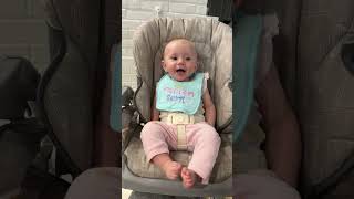 Baby tries peanut butter for the first time peanutbutter baby cutebaby playtime beautifull [upl. by Nilsoj]