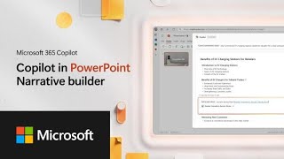 Microsoft 365 Copilot in PowerPoint  Narrative builder [upl. by Argela]