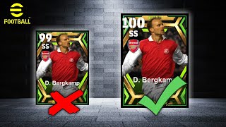 Epic Bergkamp 99 ❌ Bergkamp 100 ✅  eFootball 2024 Mobile [upl. by Edasalof396]