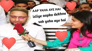 Asaduddin owaisi FLIRTING with ANJANA OM KASHYAP on live TV interview [upl. by Enamrahc550]